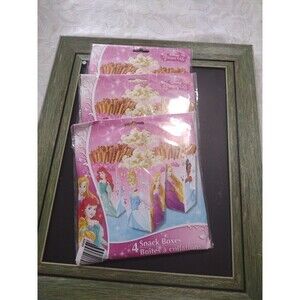 Disney Princess Snack Boxes. 3 Sets Of 4 Boxes Per Set. 12 Boxes Total. NWT